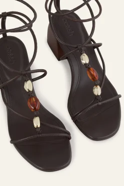 CAYA sandalias de tacón de cuero