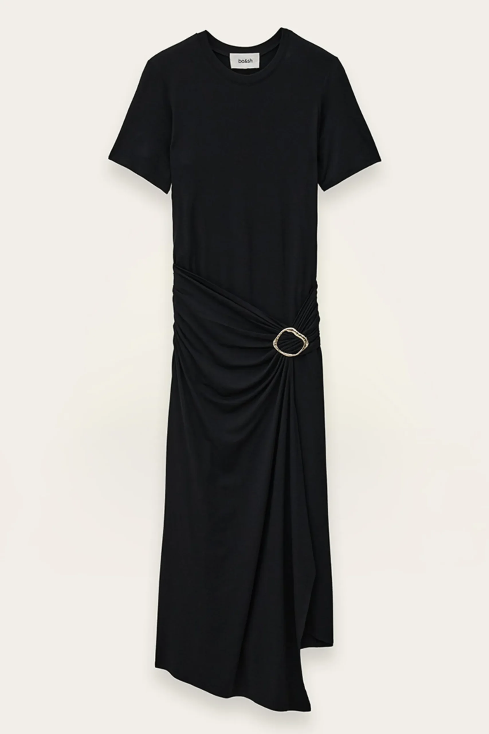 GALTEA vestido midi drapeado