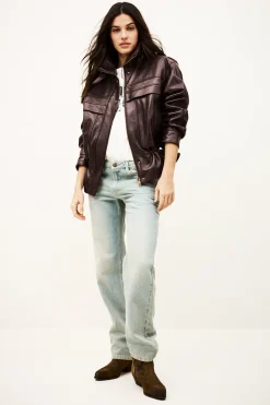 KASSIA chaqueta de cuero oversize
