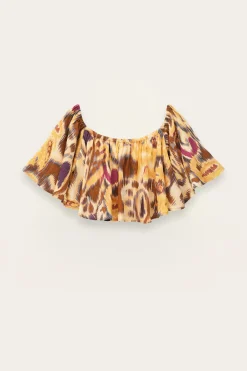 MANTHEA top bustier con volantes