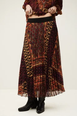 OLGIA falda midi estampada