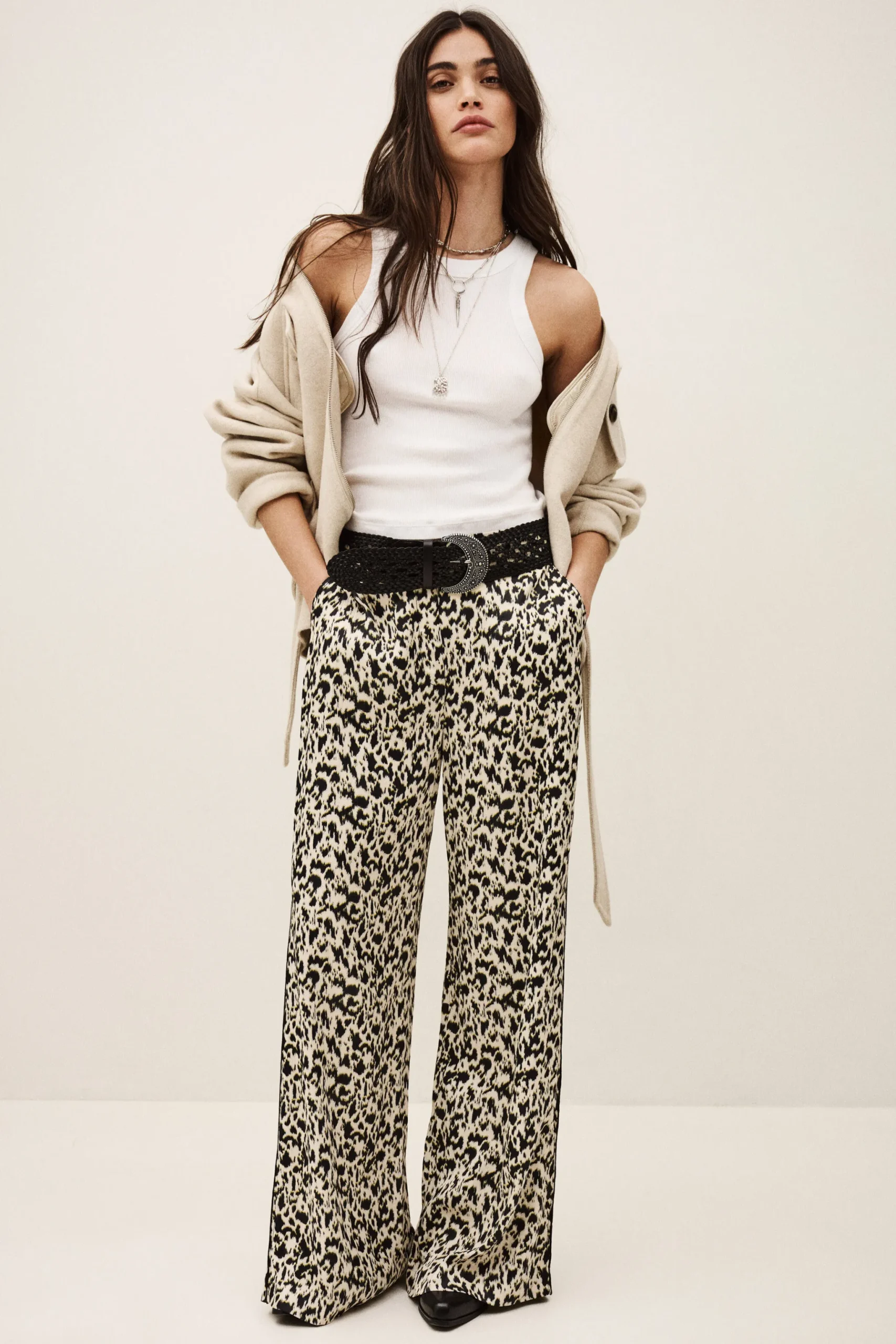 PLYDE pantalón ancho estampado € 195 € 117