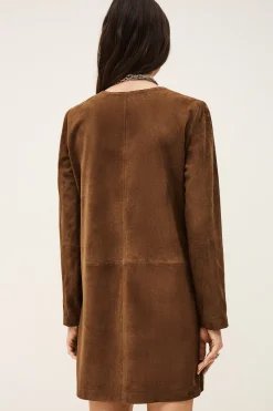 SEDA vestido corto de ante