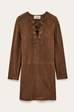 SEDA vestido corto de ante