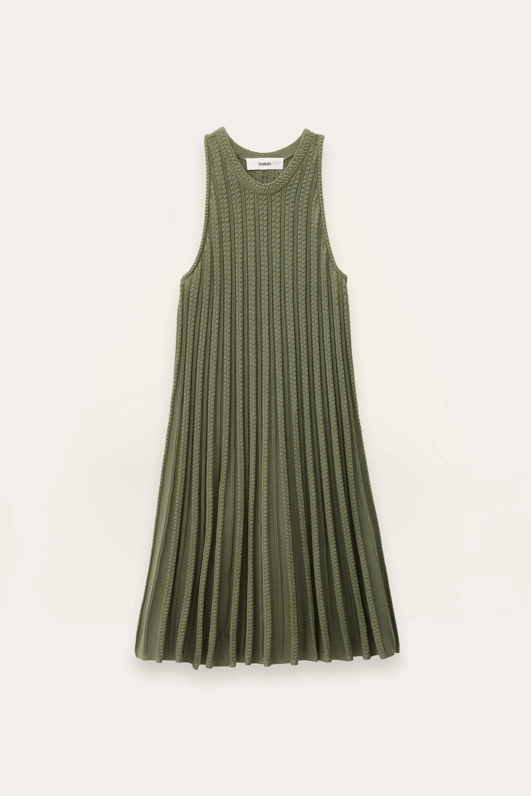 SINNTA vestido punto sin mangas plisado