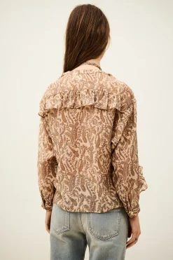 TUNELLA camisa clásica con volantes