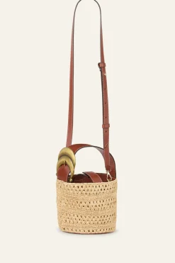 YOUYOU bolso tipo saco mini de rafia